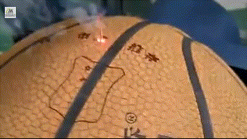 激光打標籃球,籃球激光打標,黃牛面皮激光打標,PU合成皮激光打標,PVC合成皮激光打標,橡膠激光打標