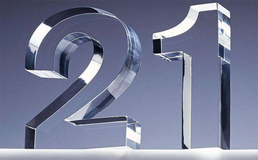 激光切割亞克力水晶字廣告，切割亞克力