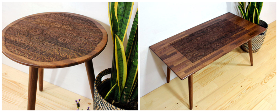 激光雕刻家具,激光雕刻精致家具