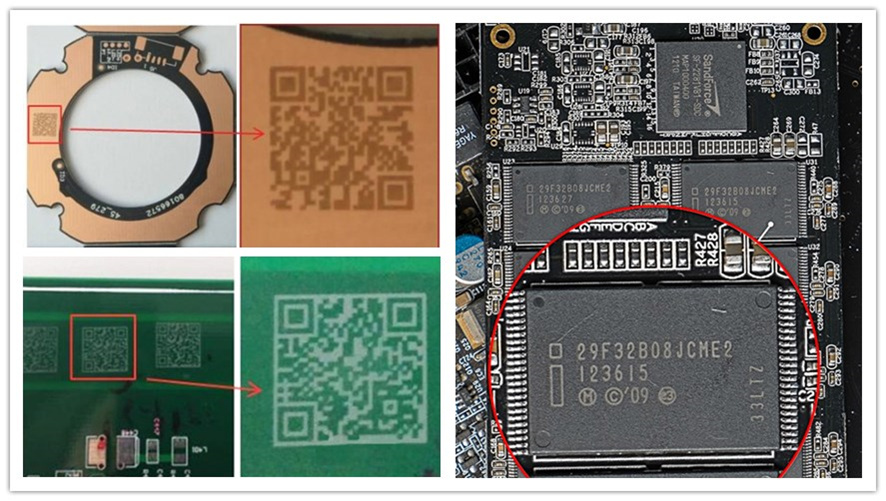 線路板激光雕碼機,激光雕刻線路板