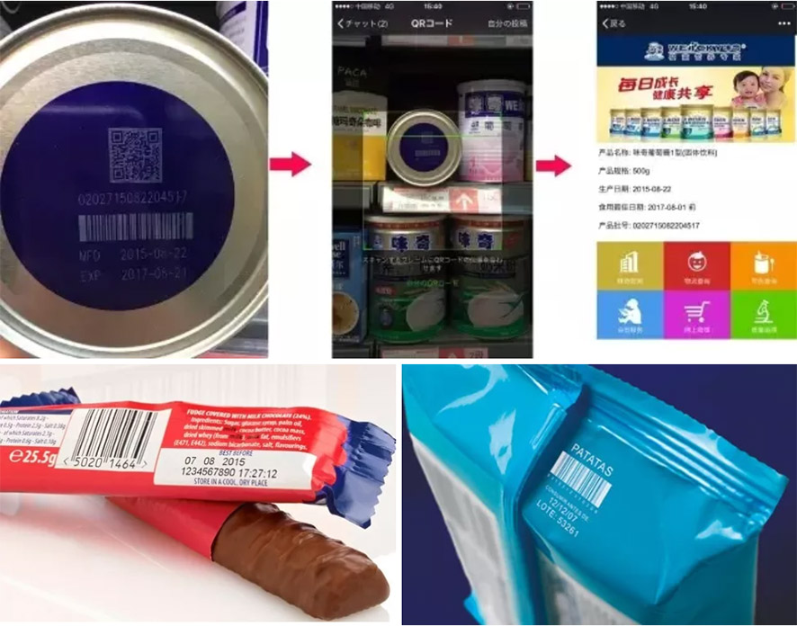 紫外激光噴碼機(jī)還可在食品包裝上進(jìn)行高效賦碼