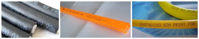 塑料管材激光打標樣品