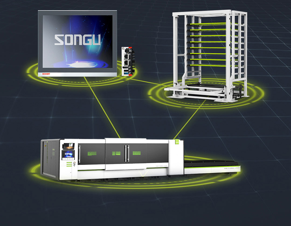 激光切割機全自動上下料,全自動上下料系統