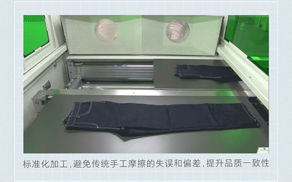 牛仔激光水洗,牛仔激光打標(biāo),牛仔面料激光水洗機,標(biāo)準(zhǔn)化加工